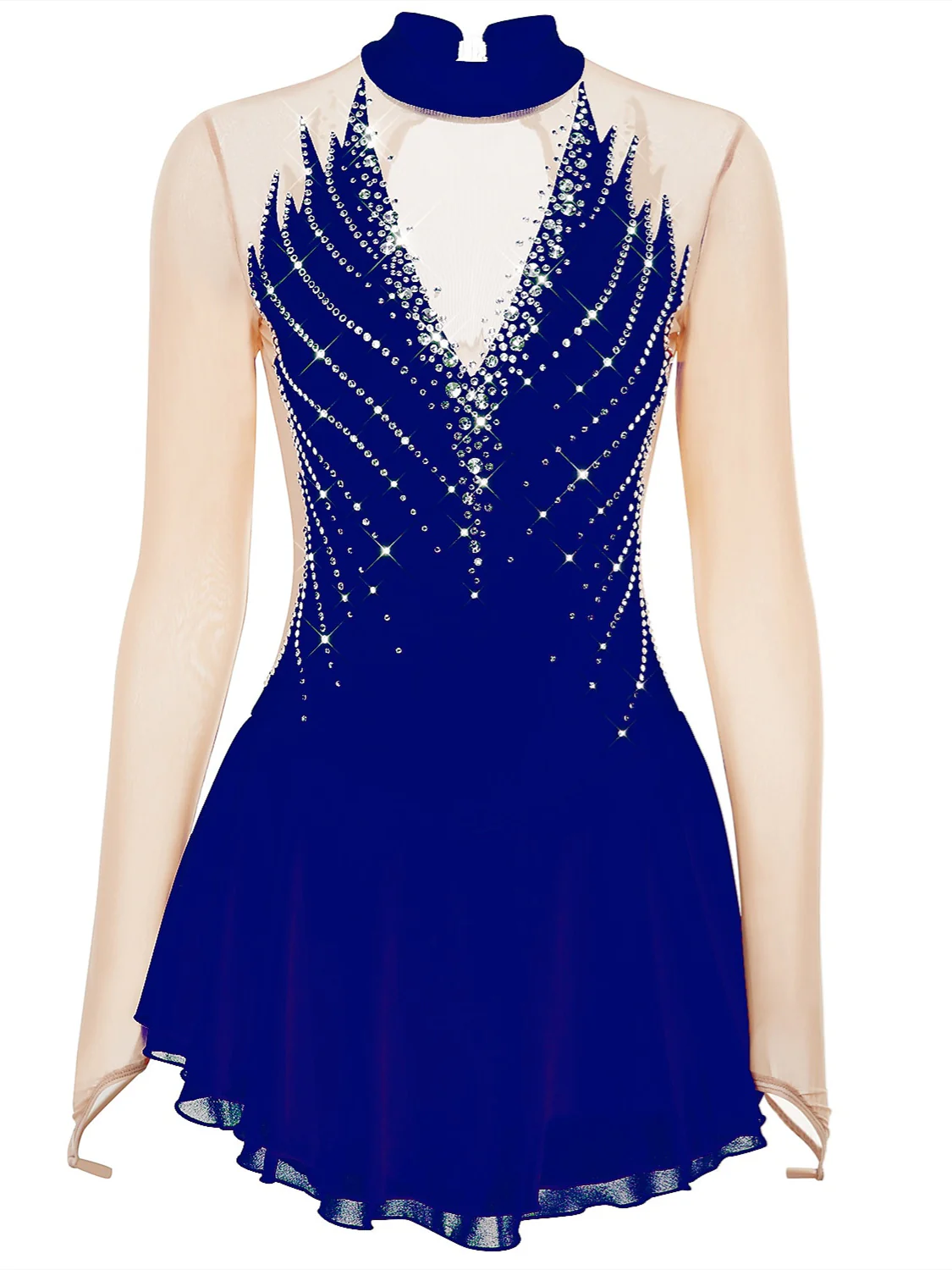 Figure Skating Dress Women's Girls' Ice High Elasticity Crystal/Rhinestone Dancewear Skating Dress - Image 7
