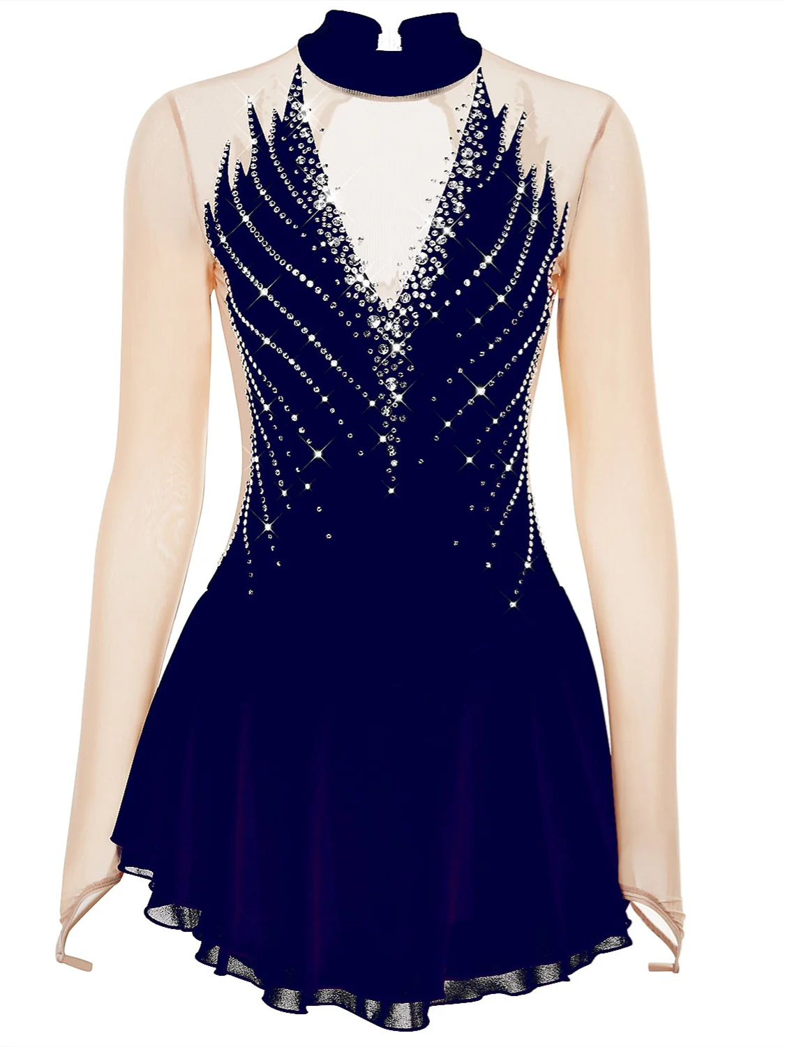 Figure Skating Dress Women's Girls' Ice High Elasticity Crystal/Rhinestone Dancewear Skating Dress - Image 8