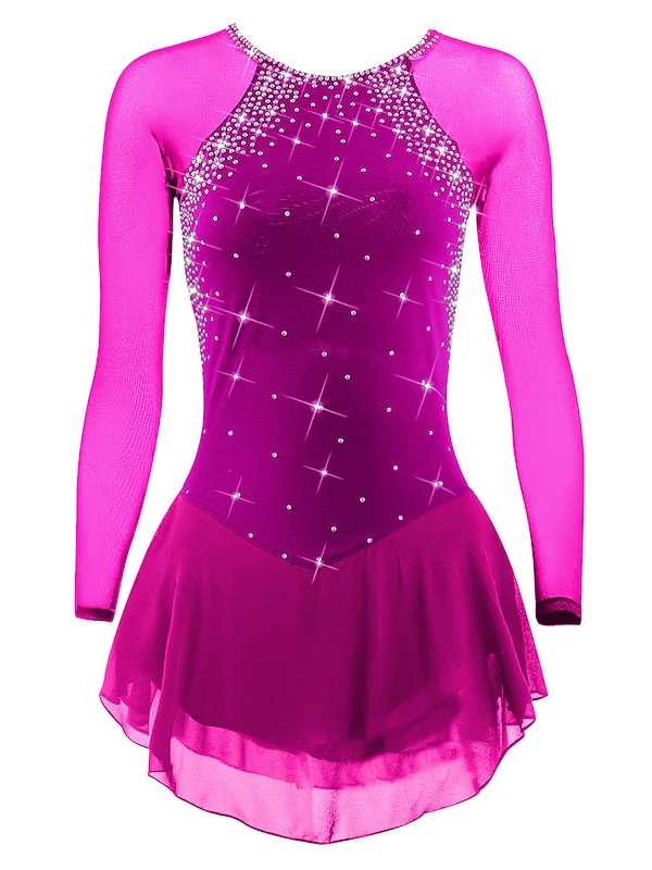 Figure Skating Dress Women's Girls' Ice Skating Dress with Classic Crystal/Rhinestone - Image 20