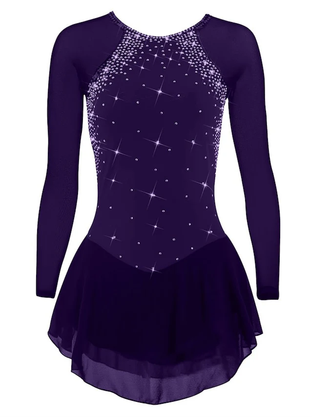 Figure Skating Dress Women's Girls' Ice Skating Dress with Classic Crystal/Rhinestone - Image 23