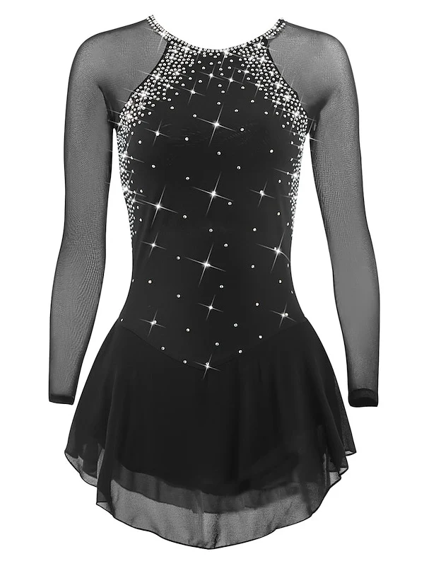 Figure Skating Dress Women's Girls' Ice Skating Dress with Classic Crystal/Rhinestone - Image 8