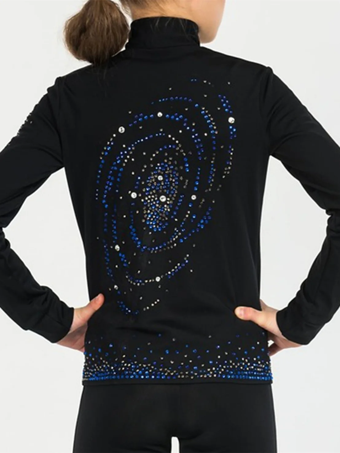 Figure Skating Dress Women's Girls'  Crystal / Rhinestone Long Sleeve Dancewear Ice Skating Dress - Image 3