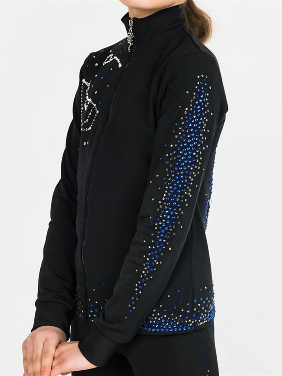 Figure Skating Dress Women's Girls'  Crystal / Rhinestone Long Sleeve Dancewear Ice Skating Dress - Image 4