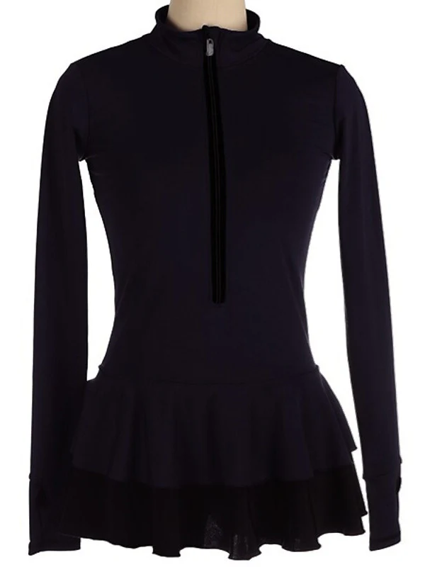 Figure Skating Top Women's Girls' Ice Dancewear Skating Dress Thumbhole Spandex Ice Skating Dress