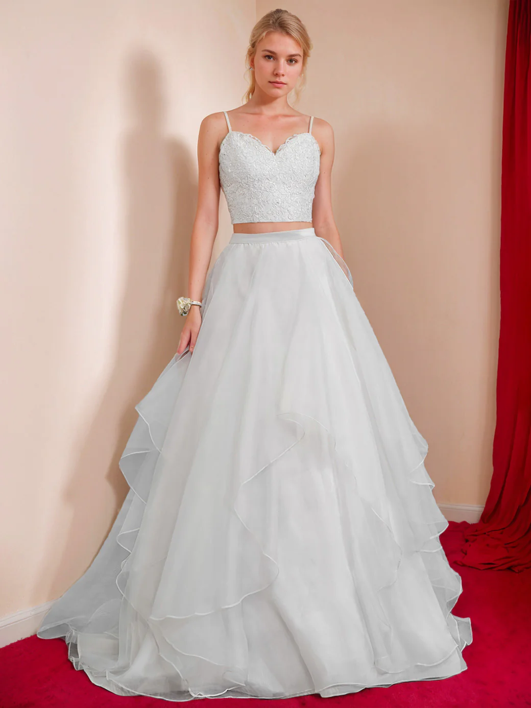 Floor-Length Long Wedding Dresses with Lace - Image 3