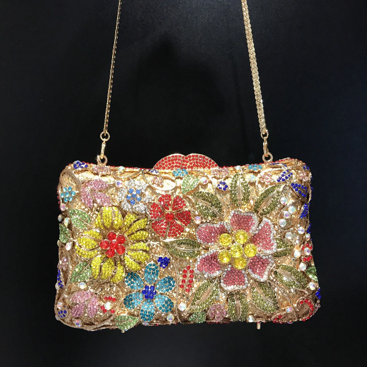 Flower Imitation Diamond Sequins Clutch Bags - Image 3