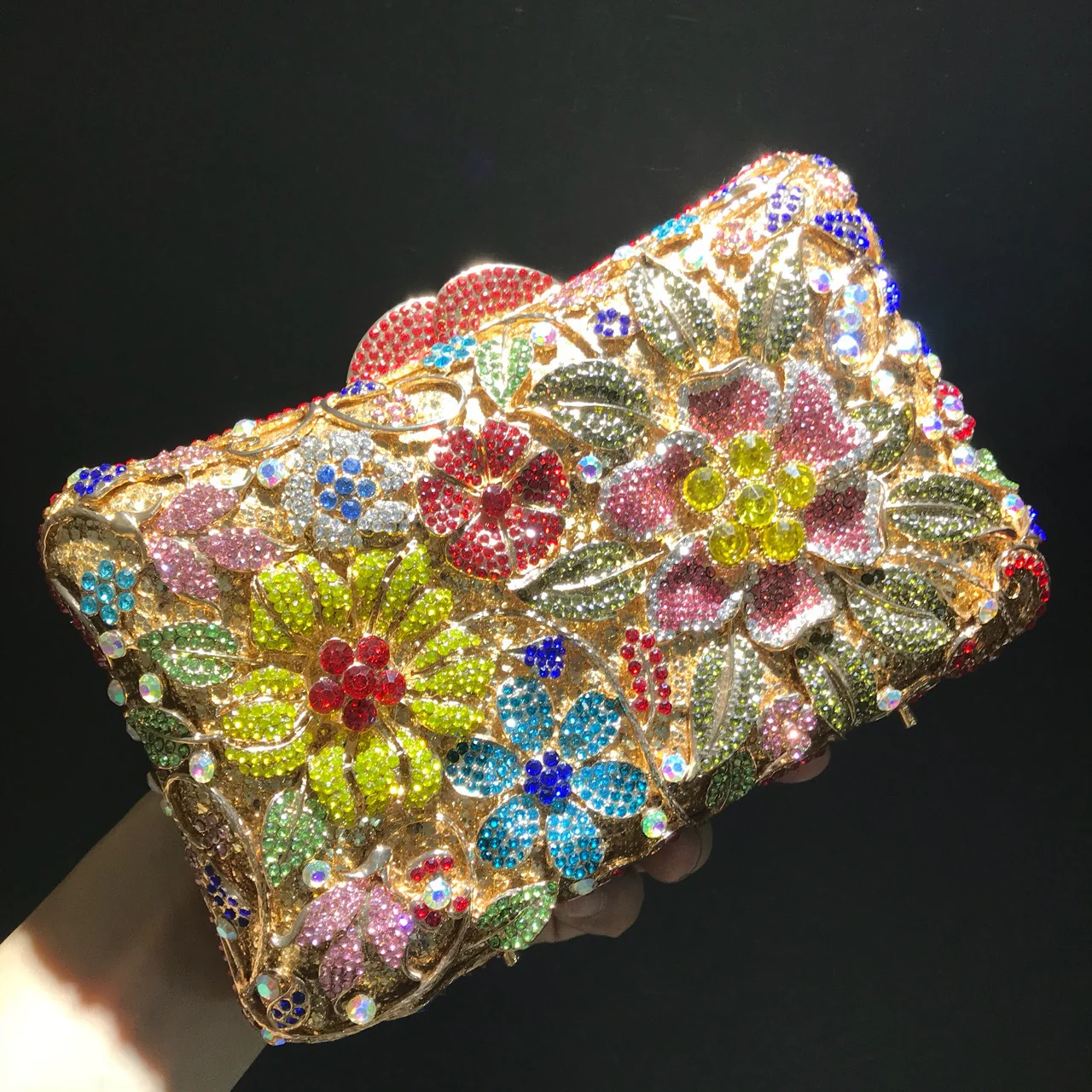 Flower Imitation Diamond Sequins Clutch Bags - Image 5