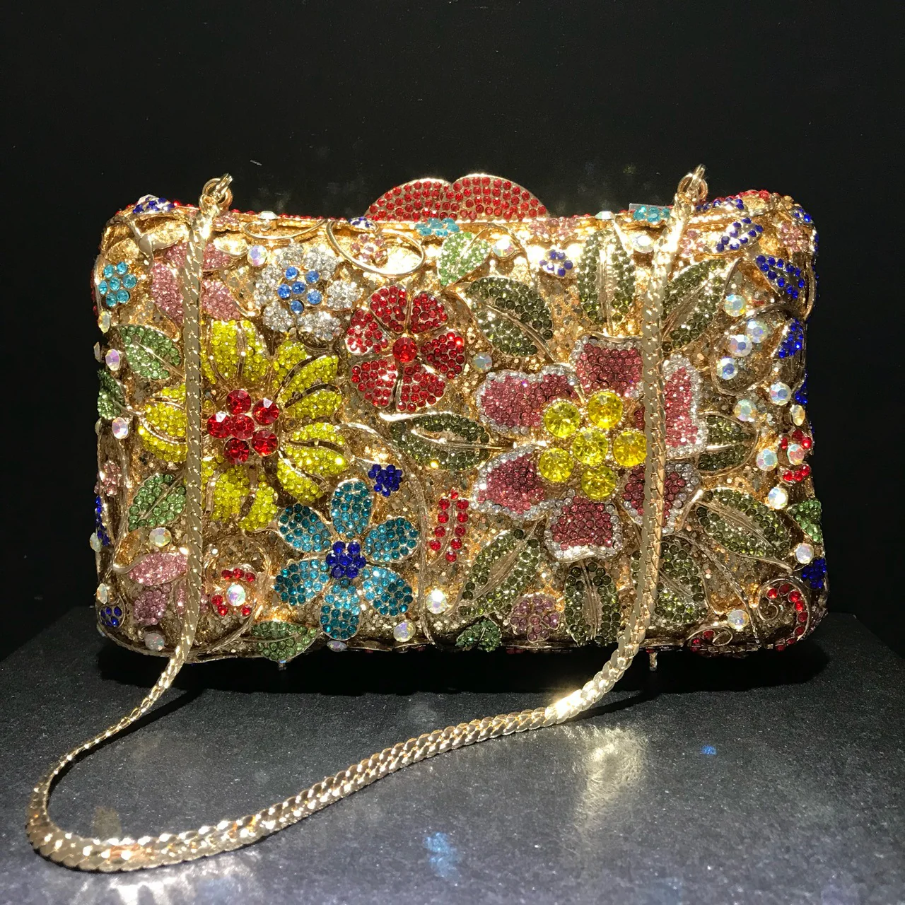 Flower Imitation Diamond Sequins Clutch Bags - Image 6