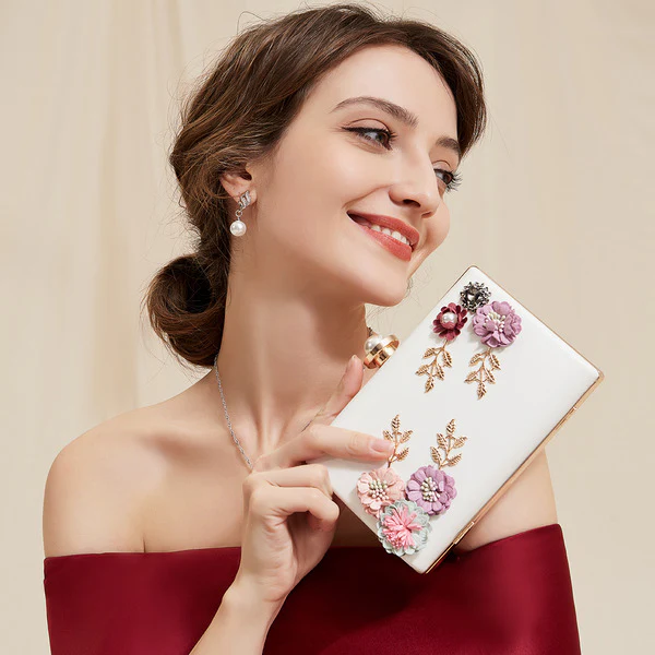 Flower Imitation Pearl Unique Clutch Bags - Image 3