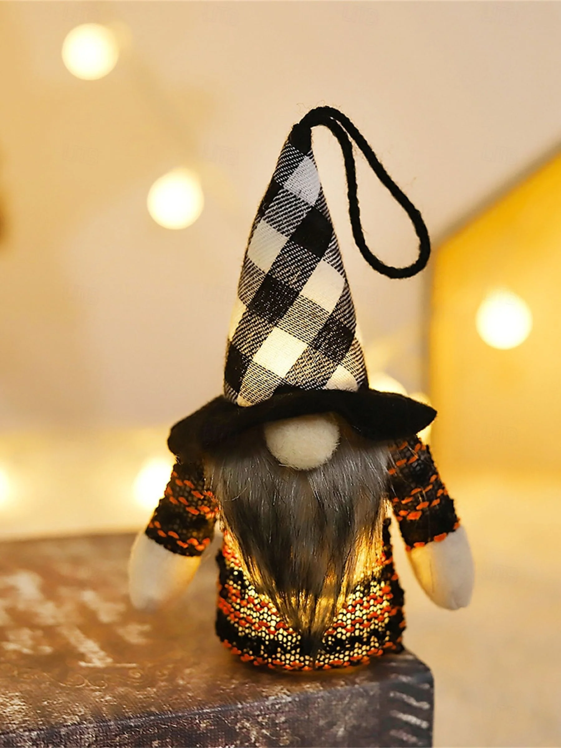 Forest Witch Pendant Hat Light Tabletop Decoration Cute Doll Halloween Props - Image 5