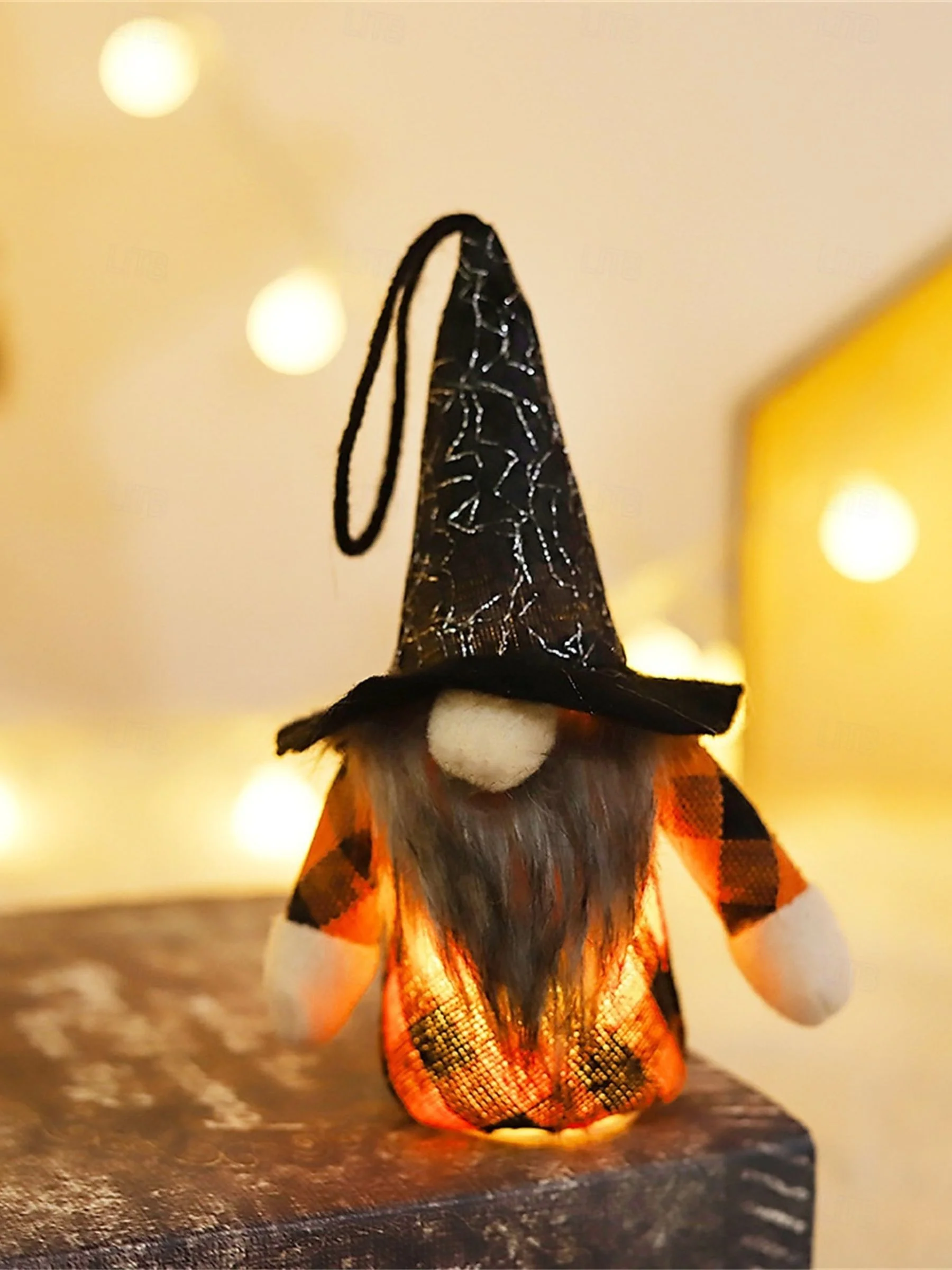 Forest Witch Pendant Hat Light Tabletop Decoration Cute Doll Halloween Props - Image 7