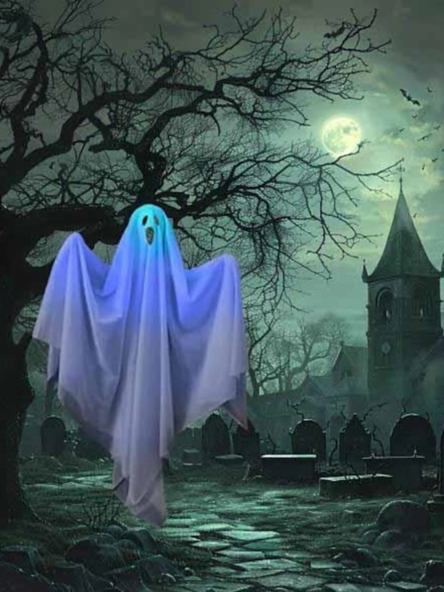 Glowing Hanging Horror LED Ghost Scary Ambiance Light Halloween Decorative Props - Image 13