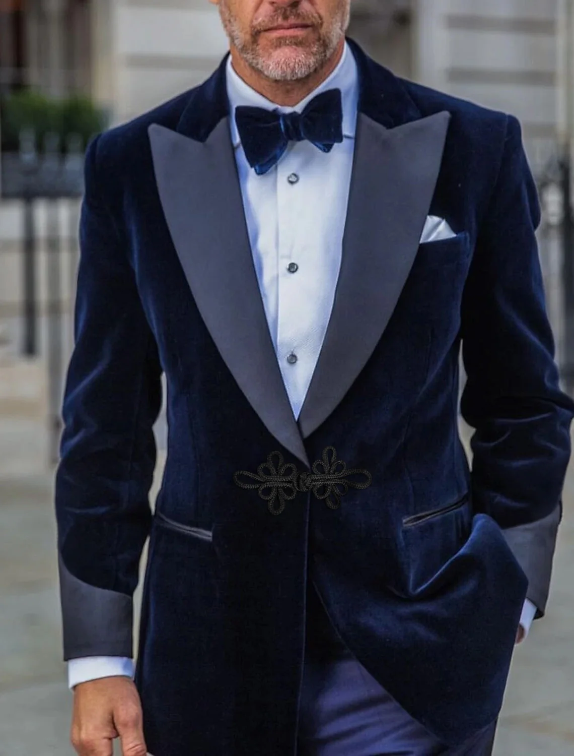 Green Red Blue Pink Purple Men's Tailored Fit Single Breasted One-button Velvet Formal Jacket - Image 6