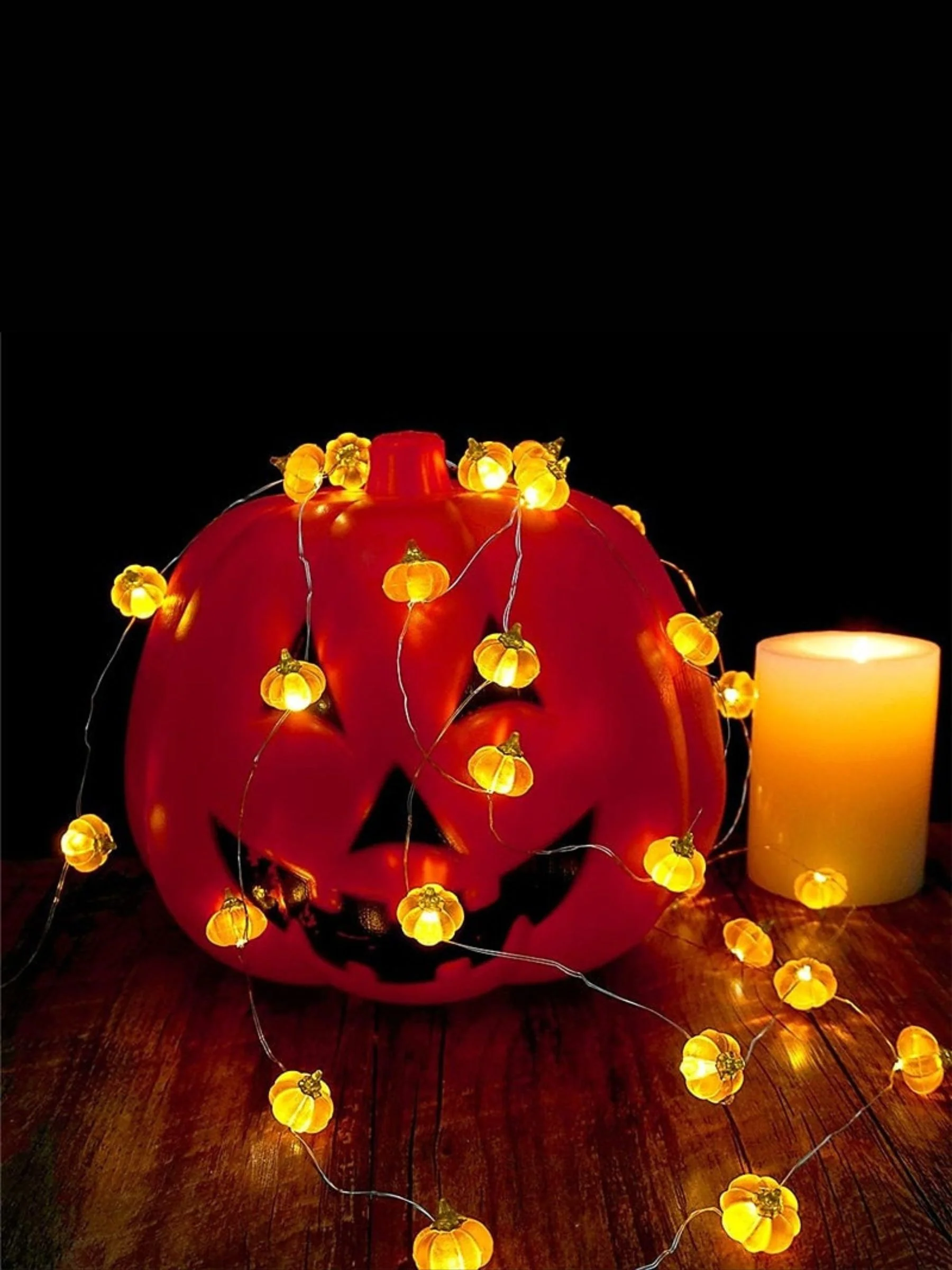 Halloween 3D Cute Pumpkin LED String Lights Party Decoration - Image 4
