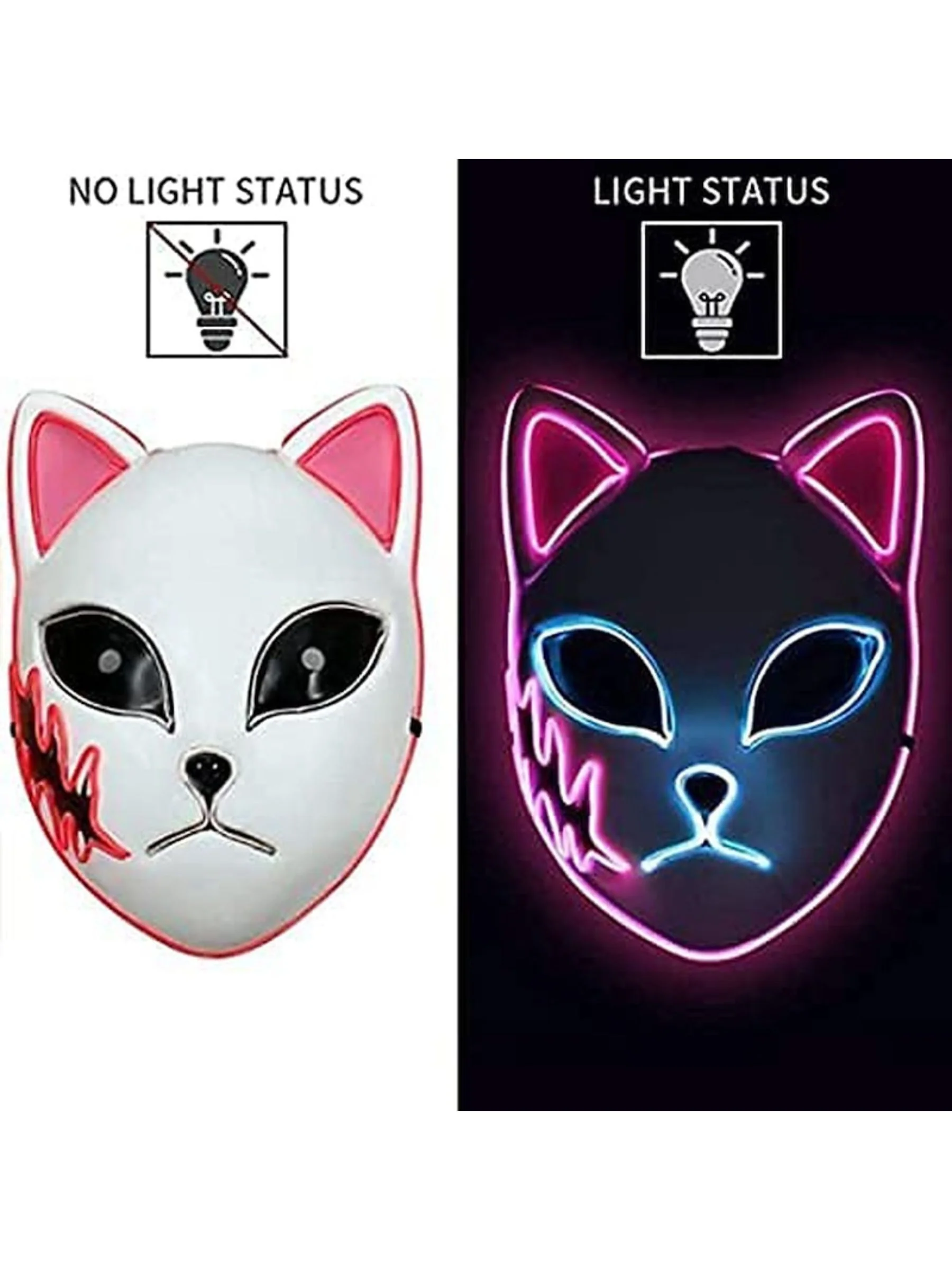 Halloween Classic Anime Glowing Mask Cosplay Costume Props - Image 7