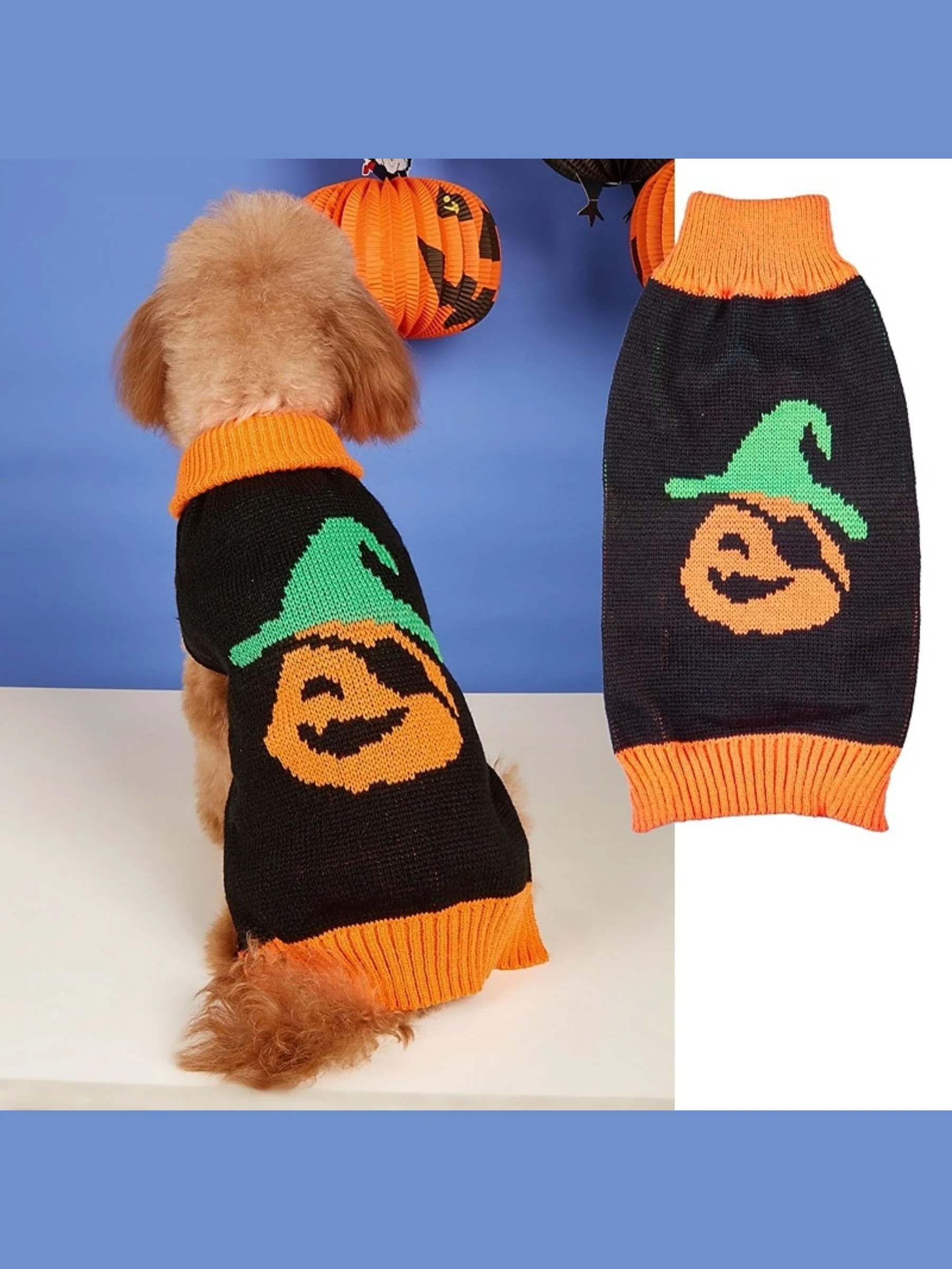 Halloween Cute Knitted Pet Sweather Funny Costumes - Image 11