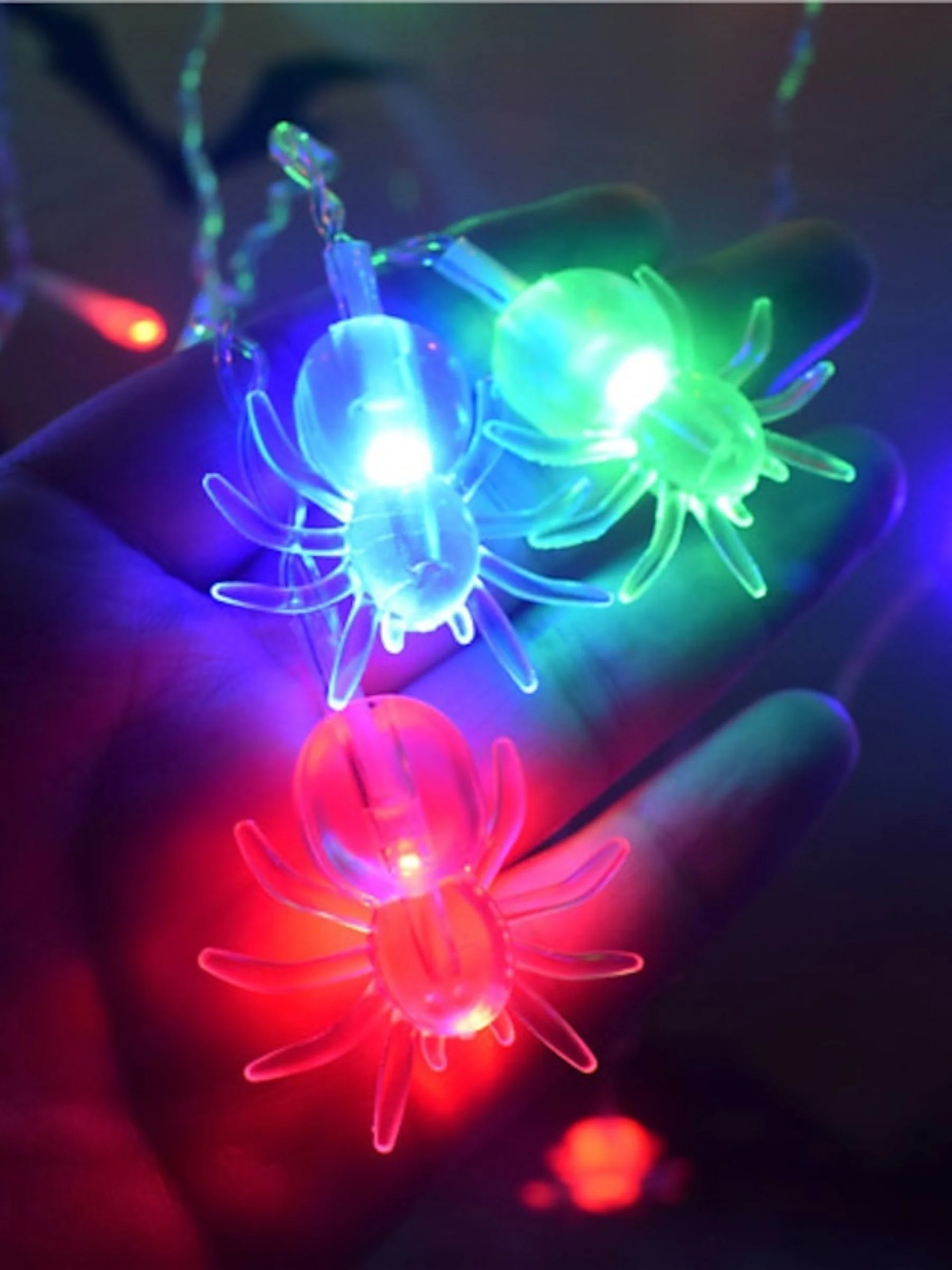 Halloween Cute Realistic Pumpkin Crystal Icicle Curtain String Lights - Image 10