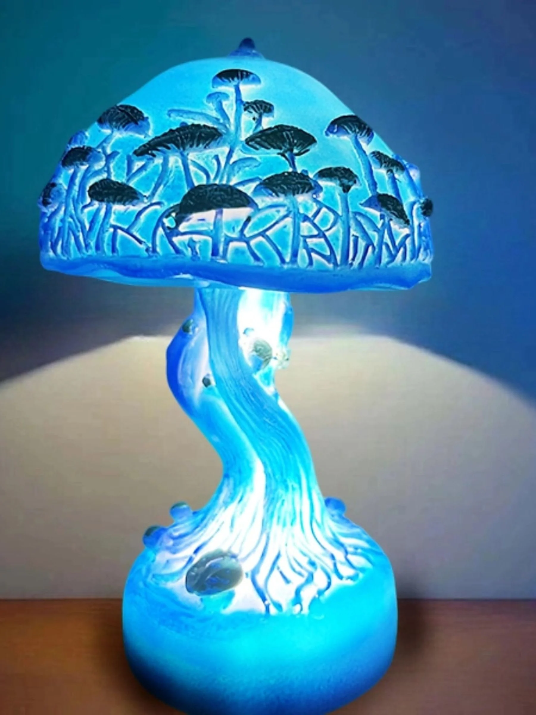 Halloween Exquisite Imitation Stained Glass Mushroom Night Light - Image 4