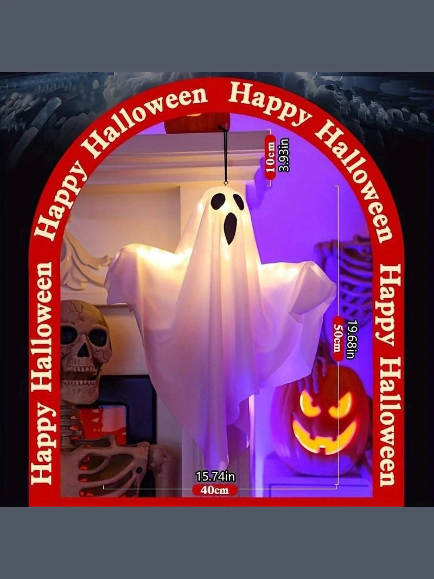 Halloween Ghost Hanging Atmosphere Decorative Light - Image 11