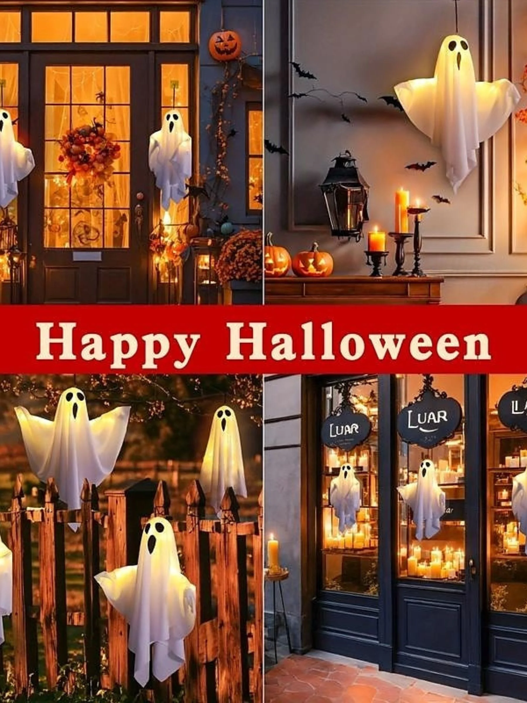 Halloween Ghost Hanging Atmosphere Decorative Light - Image 8