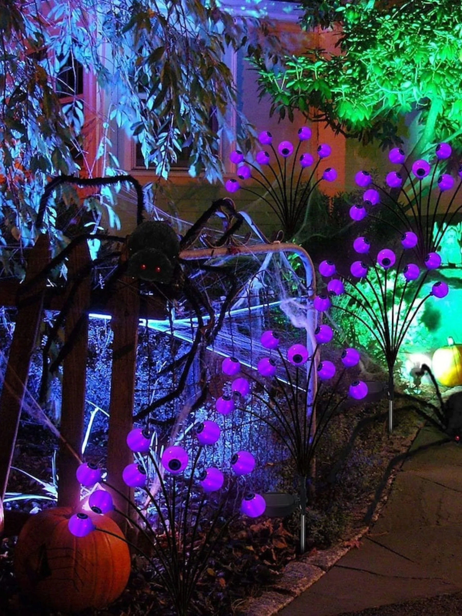 Halloween Green Firefly Ghost Eyeball Swing Horrror Atmosphere Lights - Image 3
