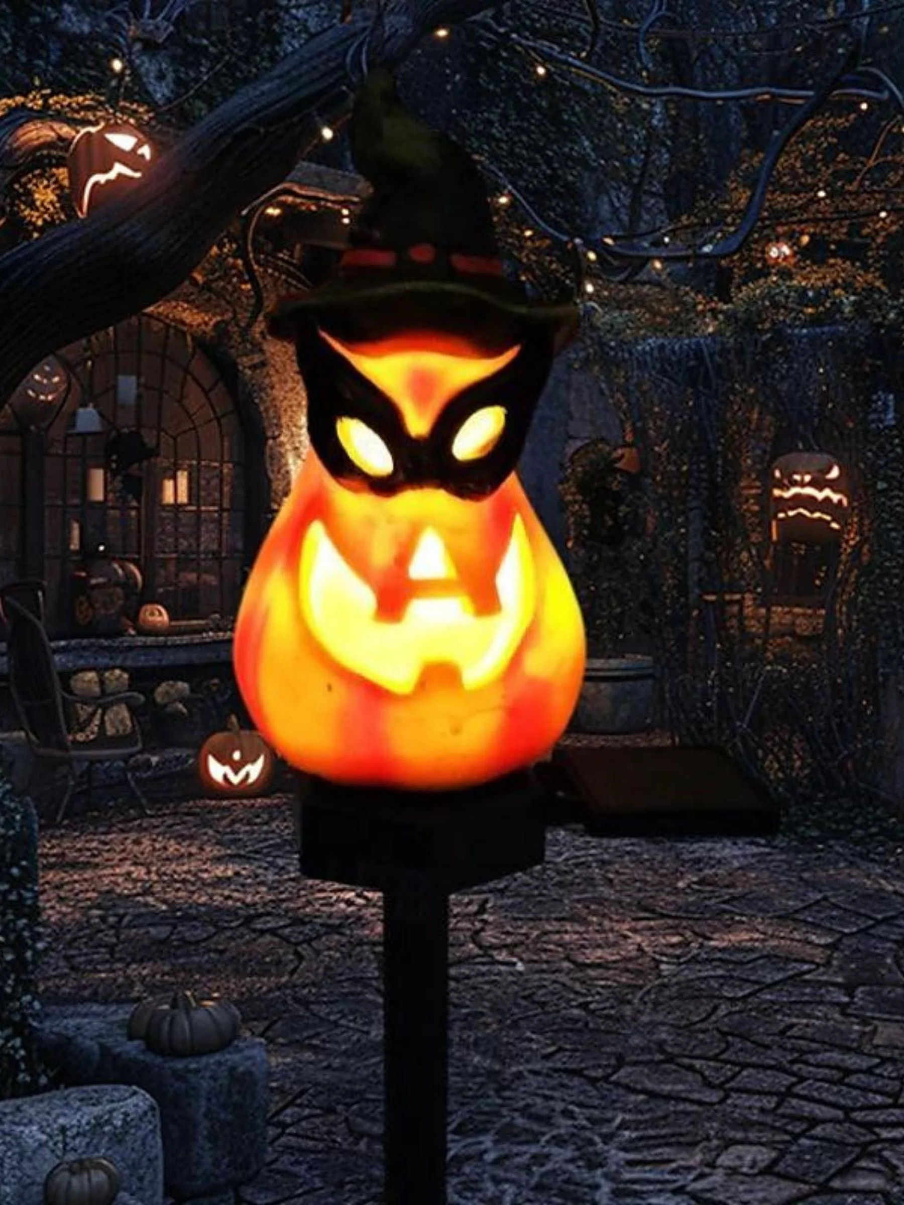 Halloween Outdoor Yard Recessed Floor Solar Decorative Pumpkin Lights - Image 13