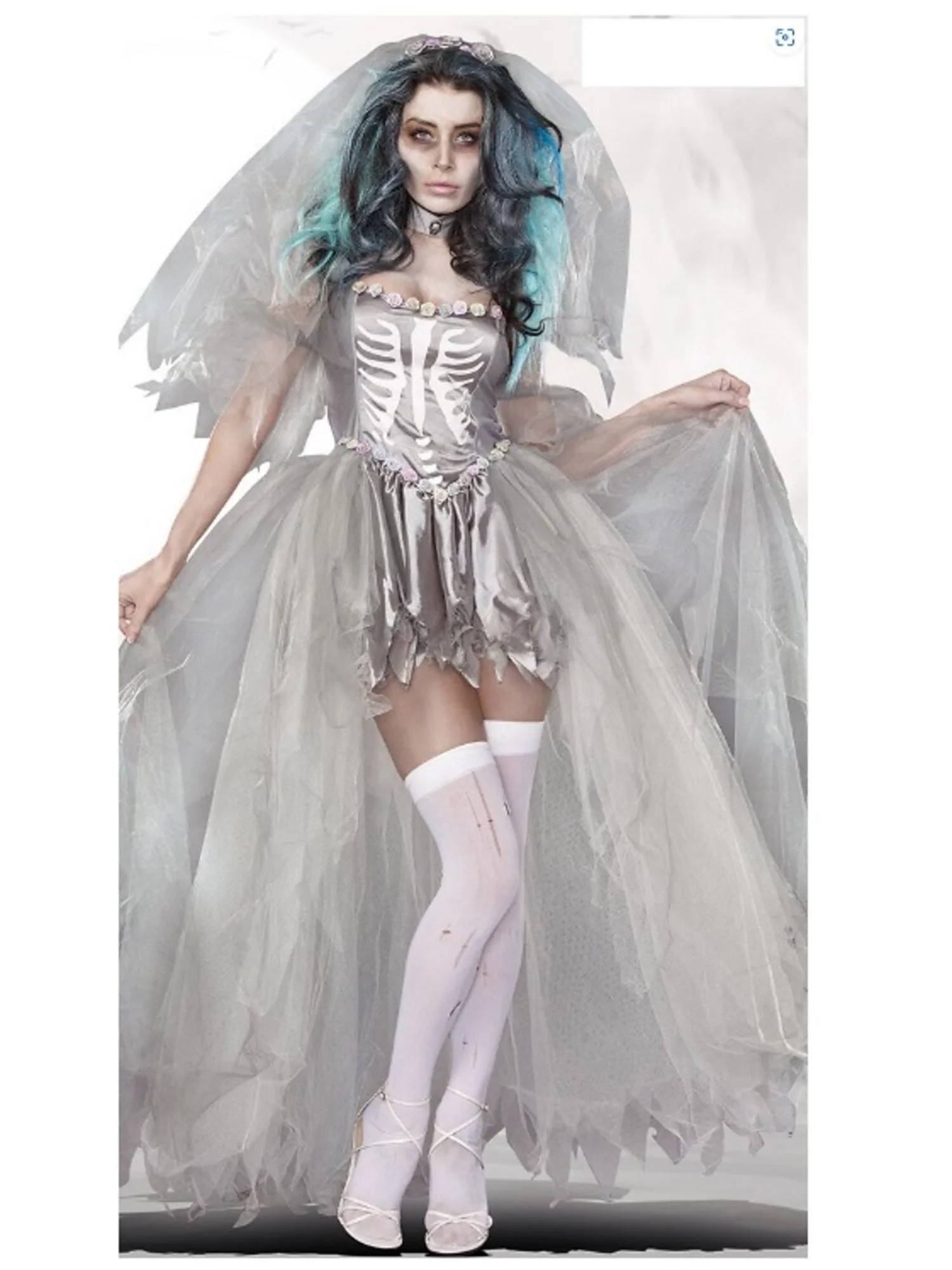 Halloween Party Couple Ghost Movie Scary Masquerade Costumes - Image 5