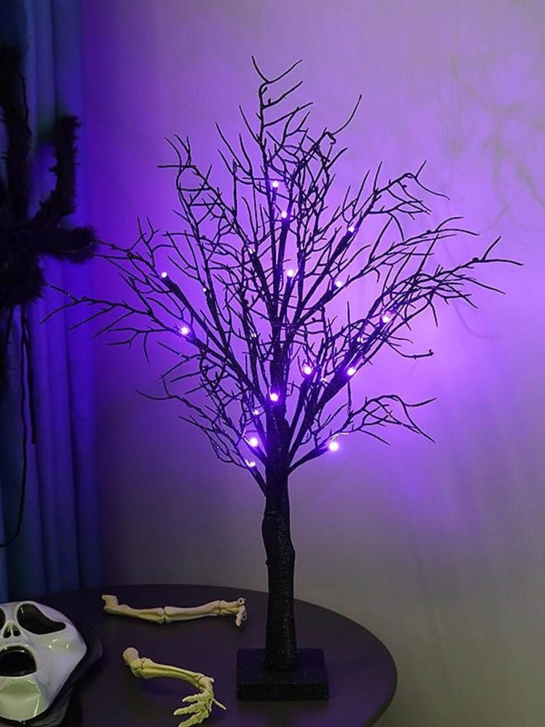 Halloween Purple Spooky LED Decoration Landscape Tree Light - Image 4