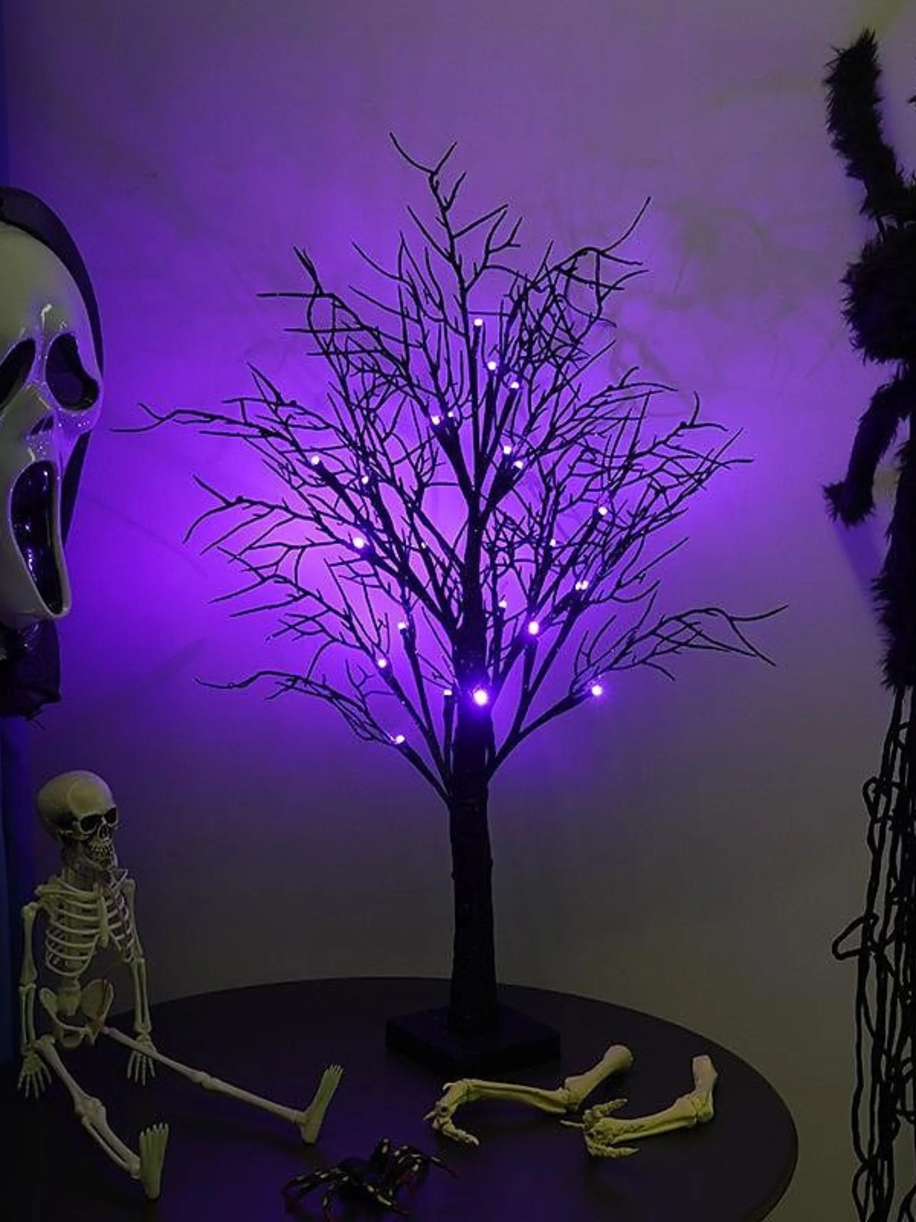 Halloween Purple Spooky LED Decoration Landscape Tree Light - Image 5