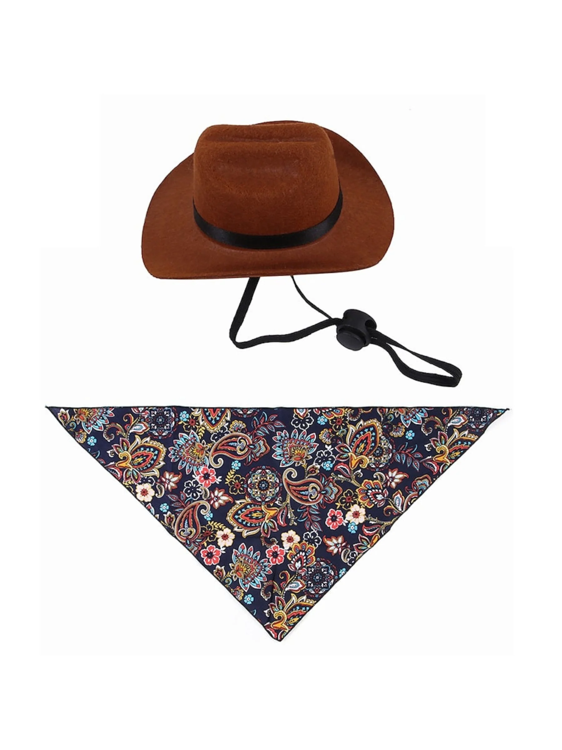 Halloween Retro Western Cowboy Hat Pet Set Accessories - Image 2