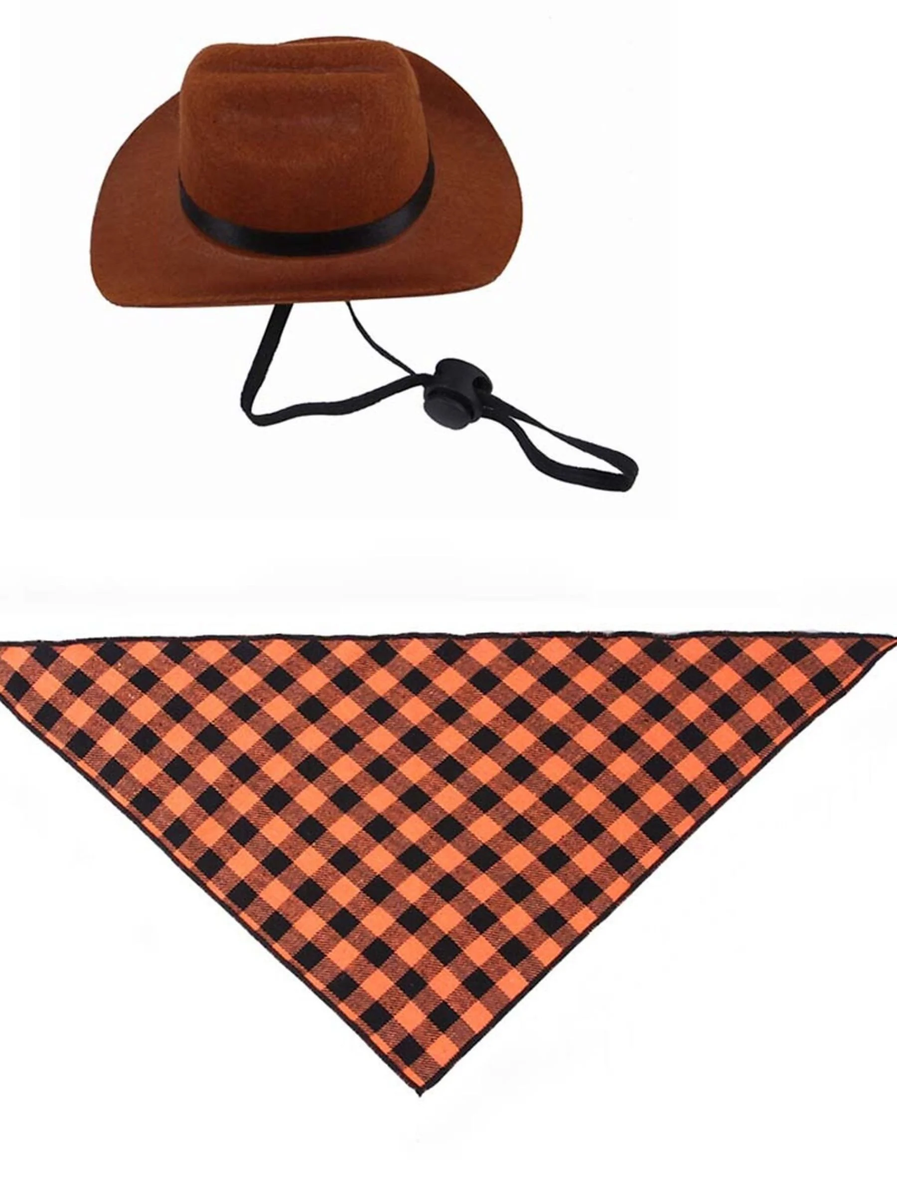 Halloween Retro Western Cowboy Hat Pet Set Accessories - Image 3