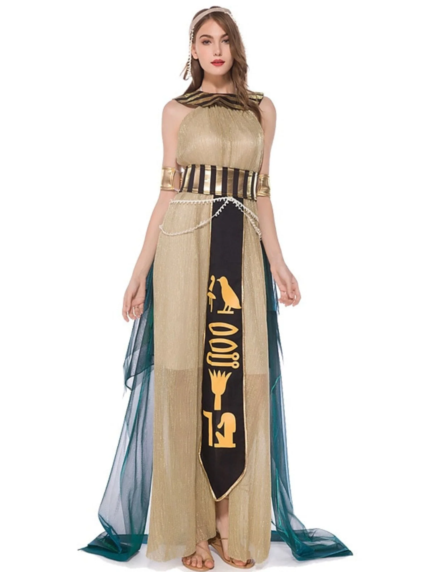Halloween Simple Black Pharaoh Couple Costume Cosplay Masquerade Set - Image 11