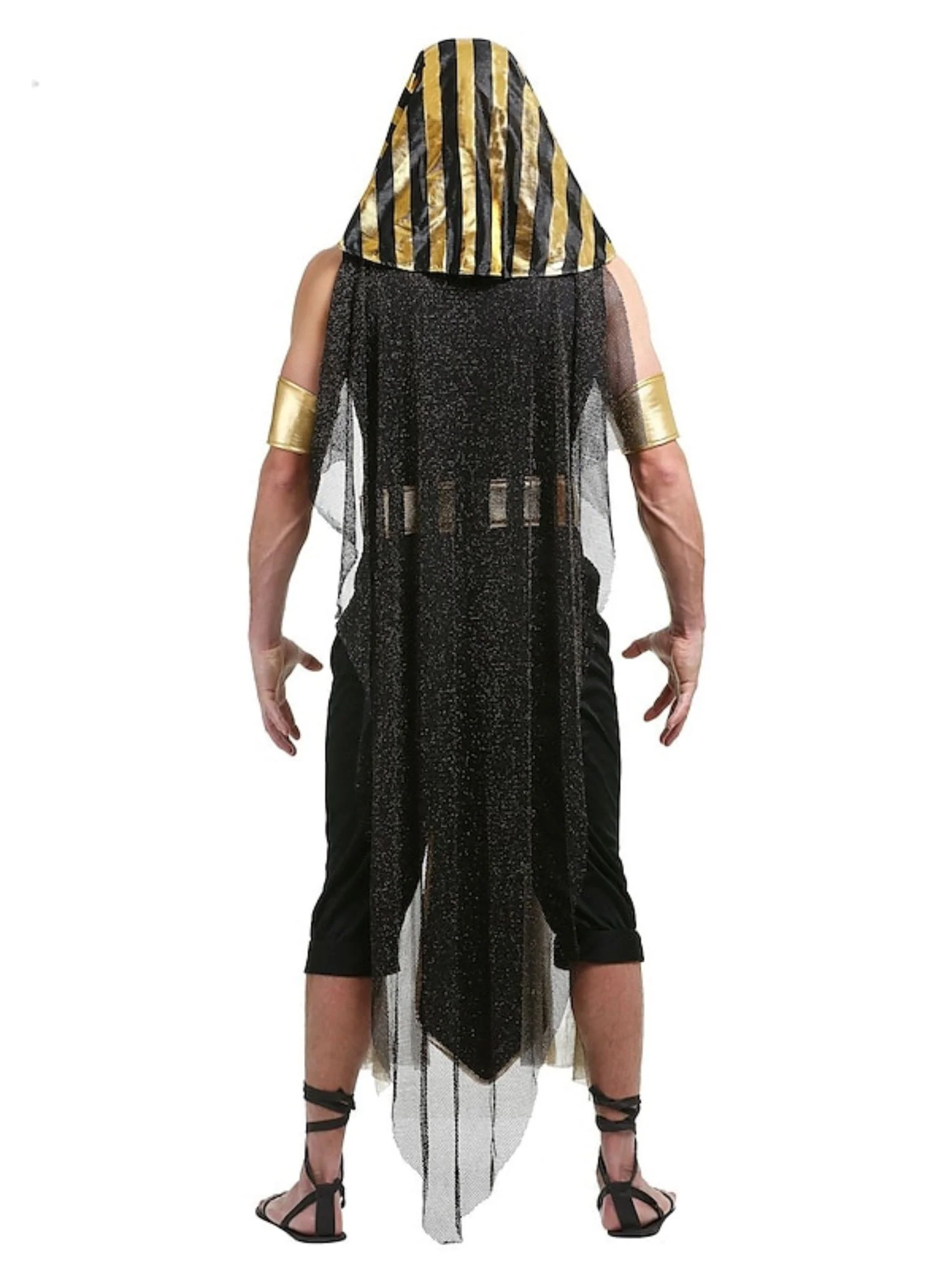 Halloween Simple Black Pharaoh Couple Costume Cosplay Masquerade Set - Image 4