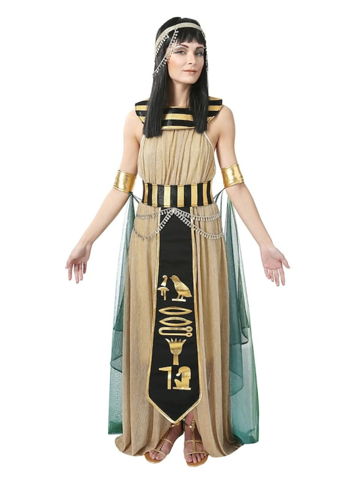 Halloween Simple Black Pharaoh Couple Costume Cosplay Masquerade Set - Image 5