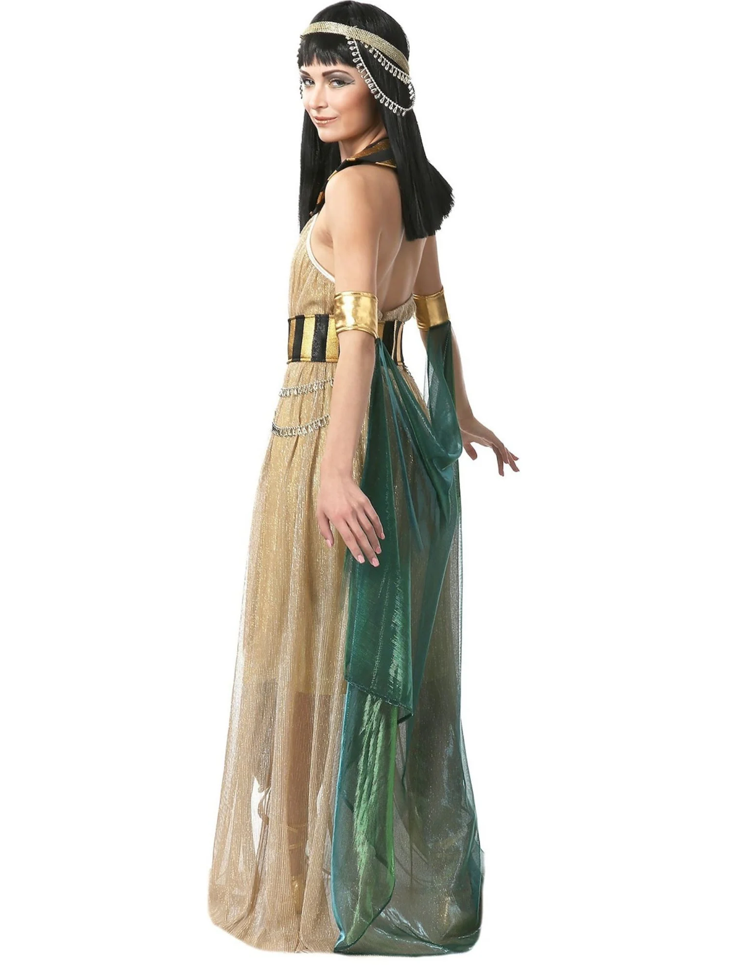 Halloween Simple Black Pharaoh Couple Costume Cosplay Masquerade Set - Image 6