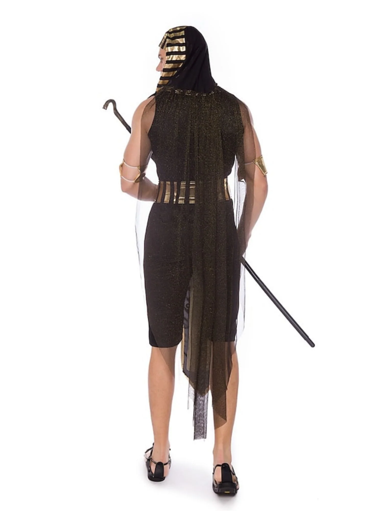 Halloween Simple Black Pharaoh Couple Costume Cosplay Masquerade Set - Image 9