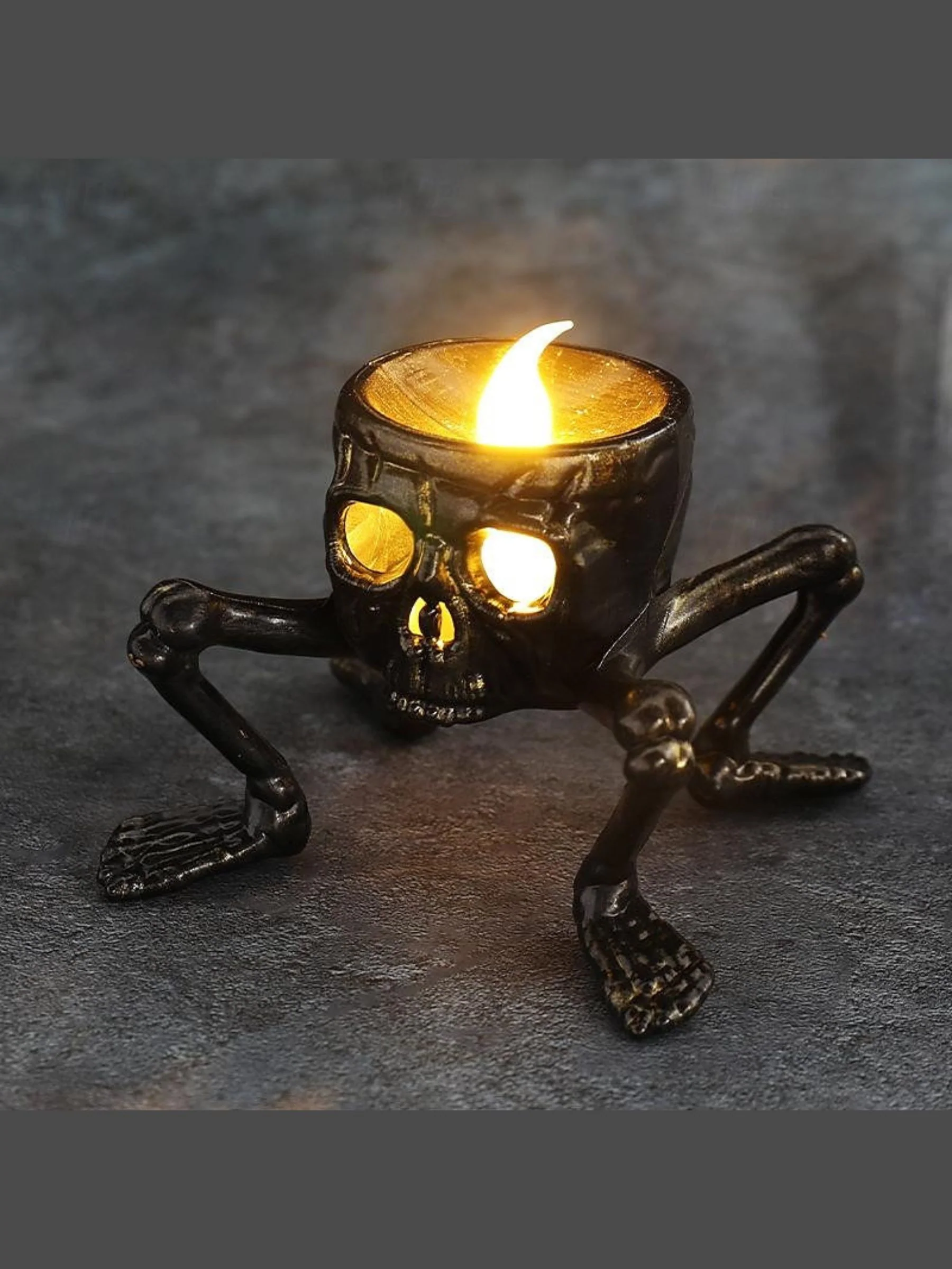 Halloween Vintage Skeleton Hand and Foot LED Candle Atmosphere Light - Image 3