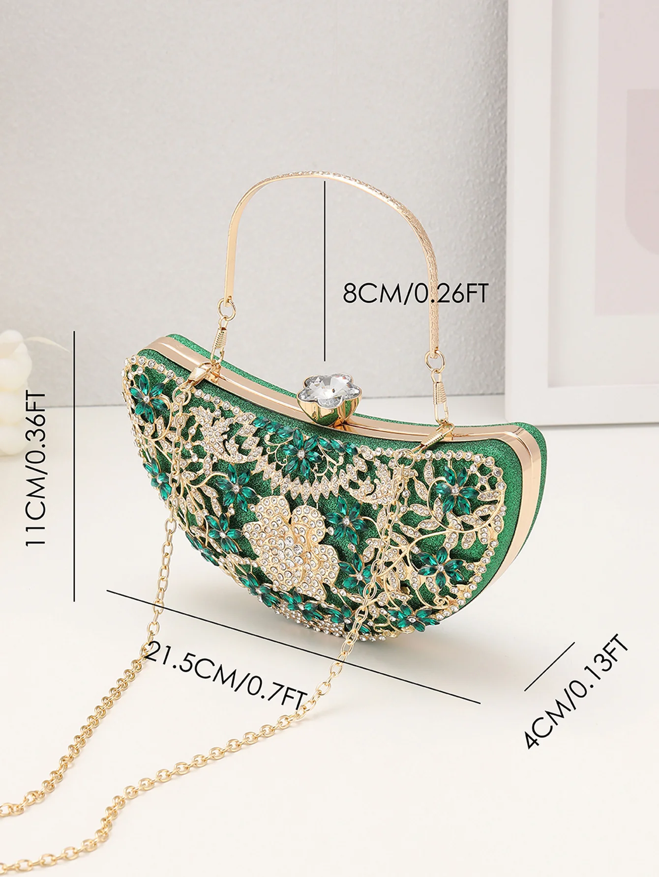 Imitation Diamond Extravagant Heavy Industry Clutch Bags - Image 4
