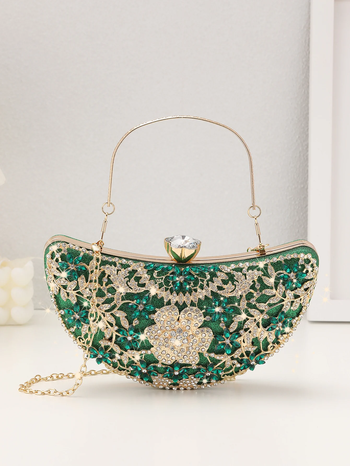 Imitation Diamond Extravagant Heavy Industry Clutch Bags - Image 7