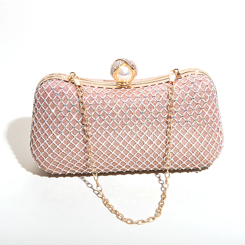 Imitation Diamond One-Shoulder Cross-Body Clutch Bags - Image 4