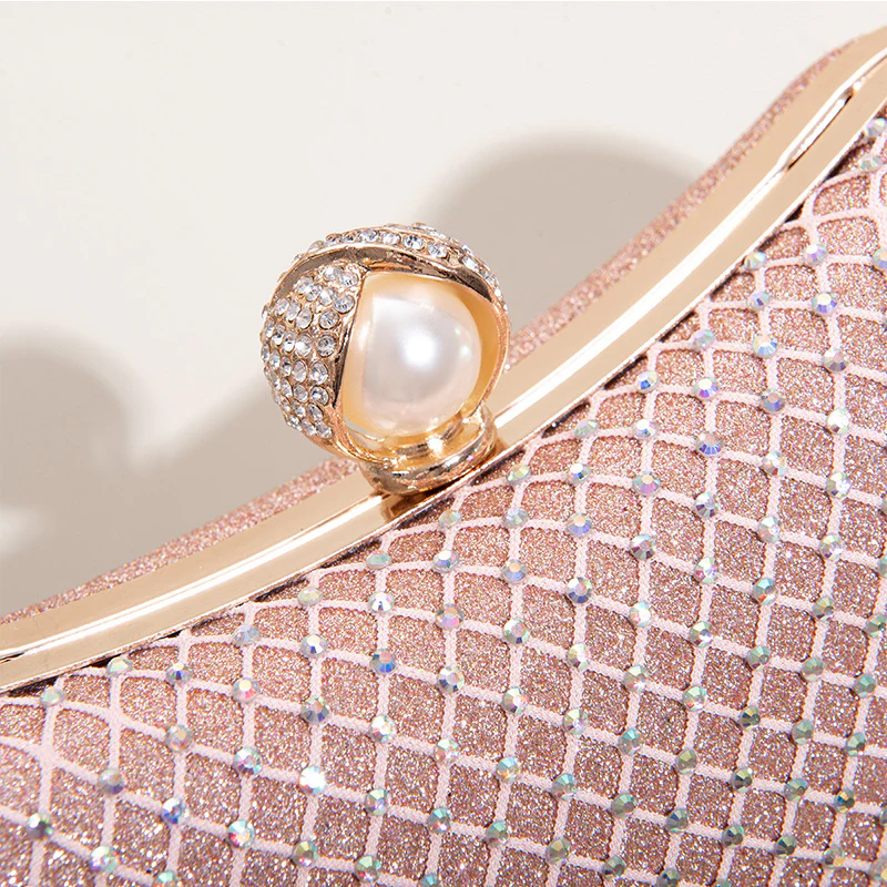 Imitation Diamond One-Shoulder Cross-Body Clutch Bags - Image 5