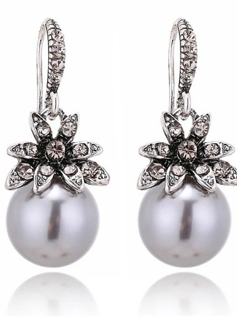 Imitation Pearl Drop Earrings For Women's Wedding Work Daily Long Drop Earrings - Image 2