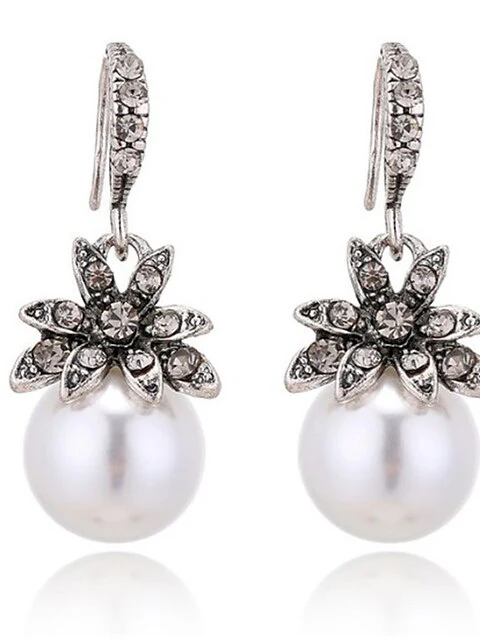 Imitation Pearl Drop Earrings For Women's Wedding Work Daily Long Drop Earrings - Image 3