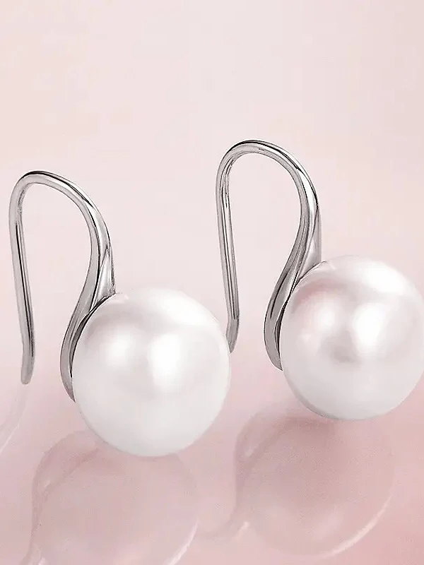 Imitation Pearl Earrings For Women's Wedding Work Daily Classic Precious Drop Earrings - Image 4