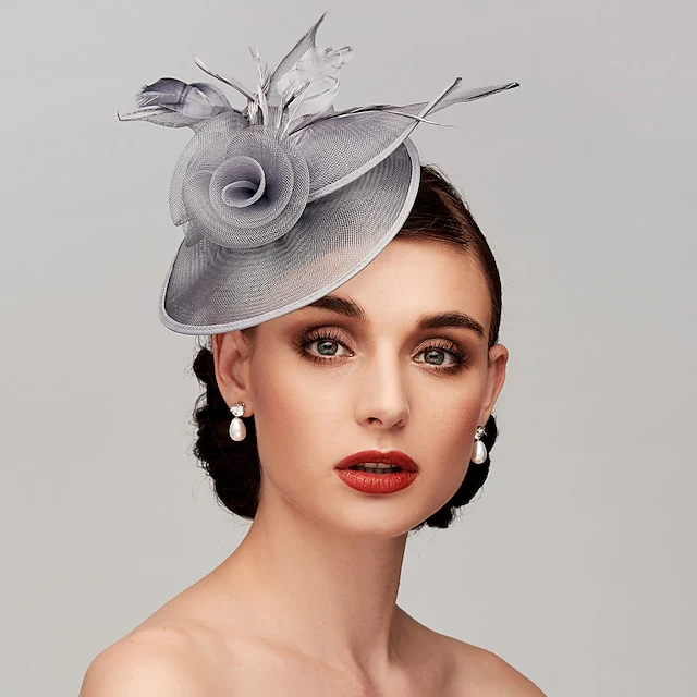 Kentucky Derby Hat Fascinators Headpiece with Feather - Image 4