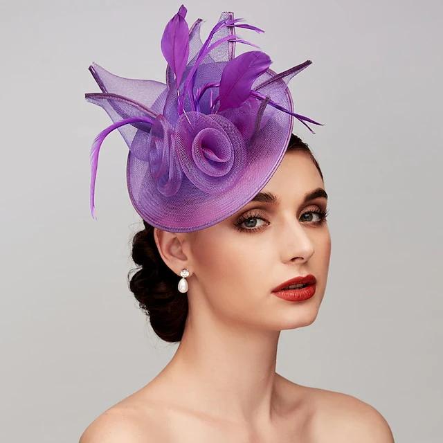 Kentucky Derby Hat Fascinators Headpiece with Feather - Image 5