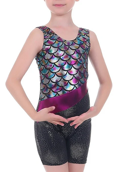 Kids' Dancewear Ballet Sleeveless Printing Splicing Girls' Performance Polyester - Image 3