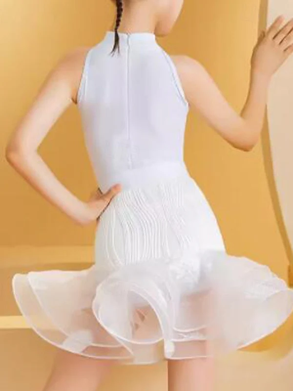 Kids' Dancewear Skirts Splicing Sleeveless Girls' Performance & Knit - Image 3