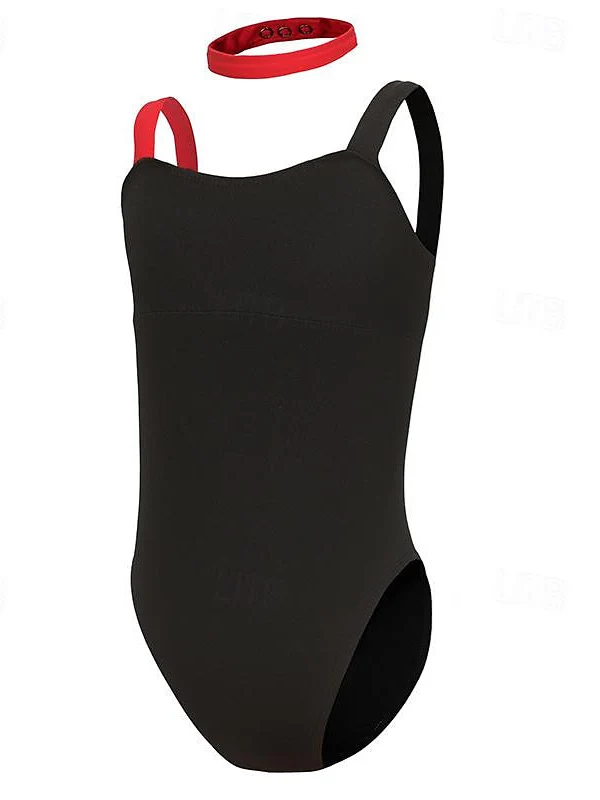 Kids' Dancewear Splicing Round Sleeveless Girls' Performance & Nylon - Image 6