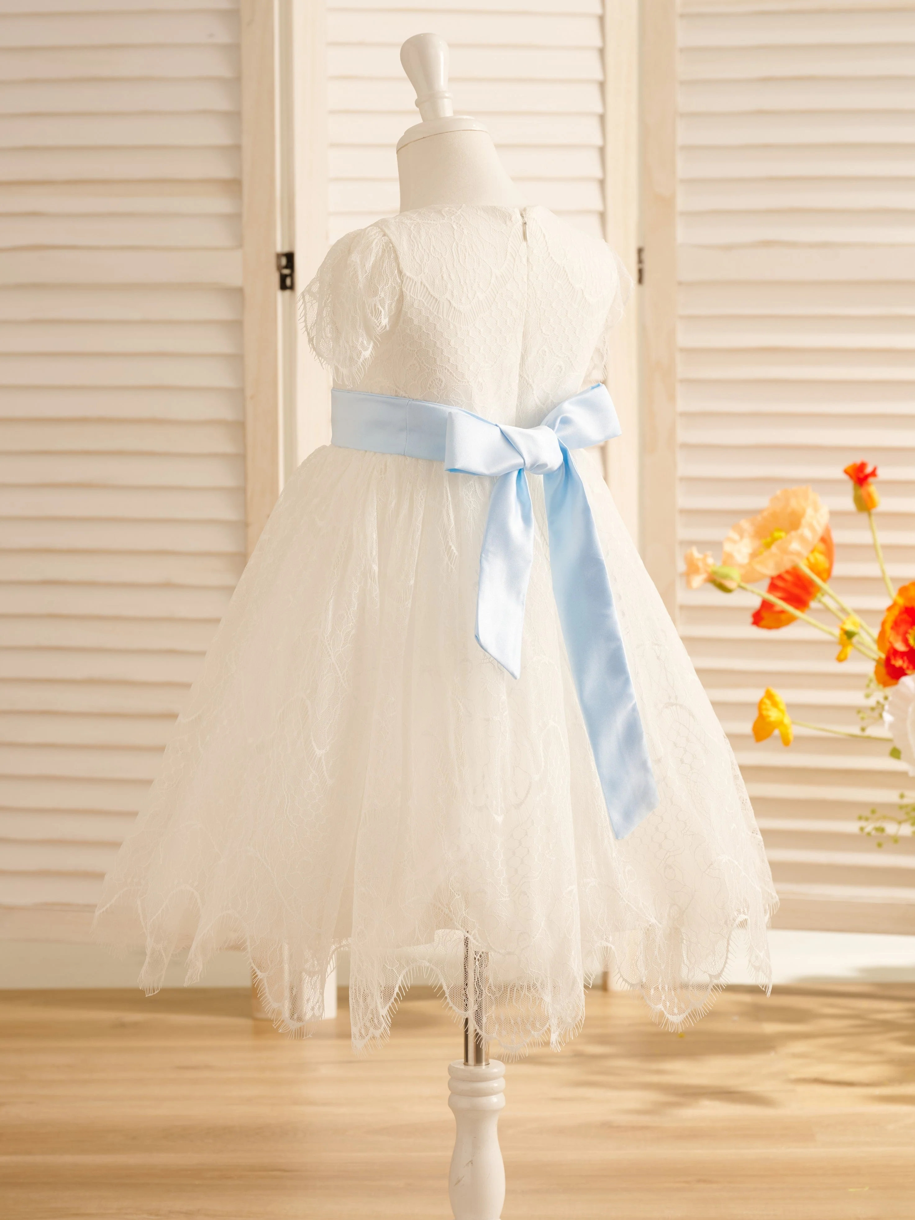 Lace Ivory First Communion Flower Girl Dress - Image 12